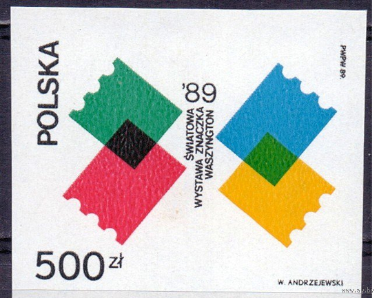 Польша 1989 3229В 3,5e Филателистическая выставка MNH б\з