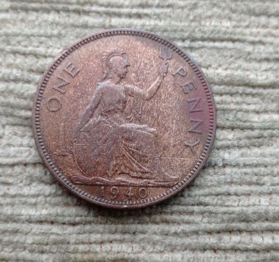 Werty71 Великобритания 1 пенни 1940 георг 6