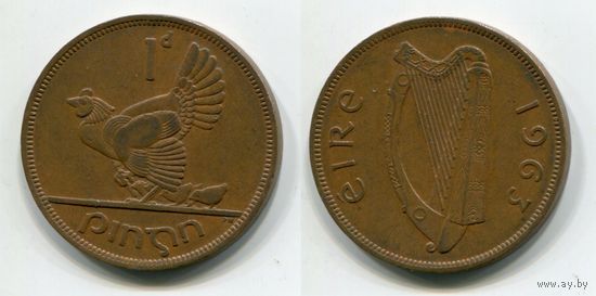 Ирландия. 1 пенни (1963)