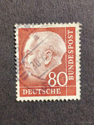 Германия 1954. Профессор, доктор Теодор Хойс (1884-1963), 1-й президент Германии