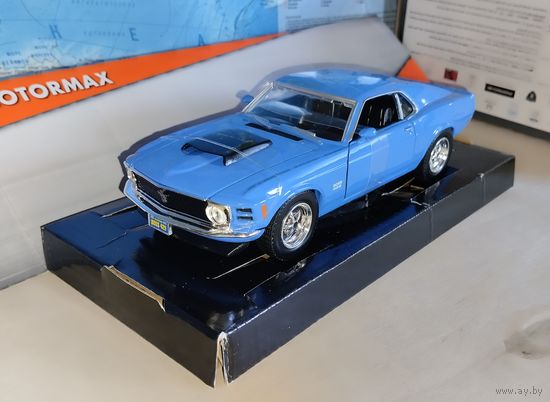 Модель Ford 1970 Форд Mustang Boss 429 1/24 металл MotorMax 1:24
