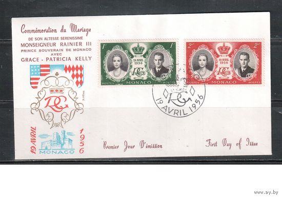 Монако-1956(Мих.561-562)  Свадьба Грейс Келли и Князя Ренье III, КПД