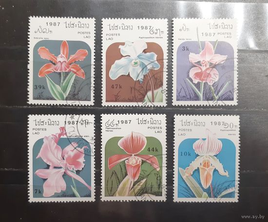 Лаос. 1987 год. Флора. Цветы. Орхидеи (1133)