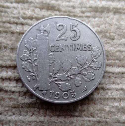 Werty71 Франция 25 сантимов 1905