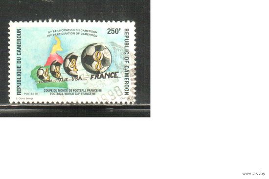 Камерун-1998,(Мих.1235)  гаш  Спорт, ЧМ по футболу,