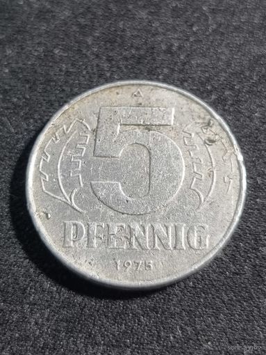 ГДР 5 пфеннигов 1975 А