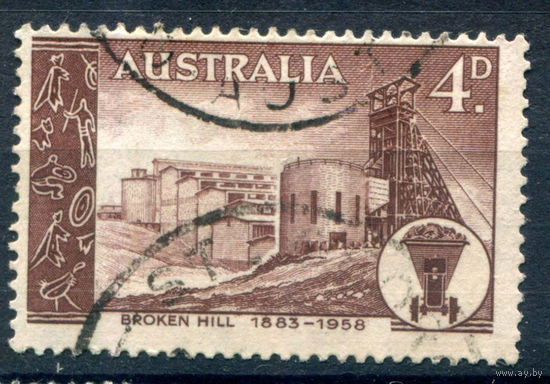 Австралия - 1958г. - 75-я годовщина основания Брокен-Хилла - 1 марка - полная серия, гашёная [Mi 285]. #3-WB-87-A-1