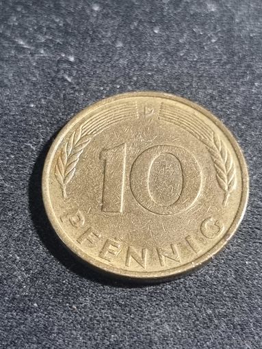 Германия 10 пфеннигов 1984 D