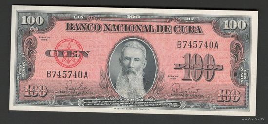 Куба 100 песо 1959 года. Тип P-93. Состояние UNC