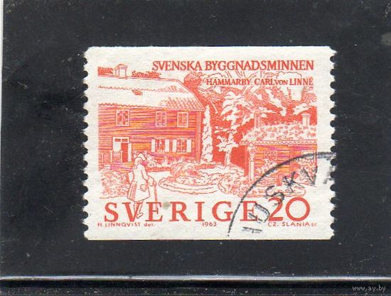 Швеция. : Mi:SE511. Хаммарбю, дом Карла фон Линна (Линнея). Серия: Здания. 1963