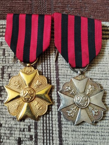 Комплект медалей Бельгия.