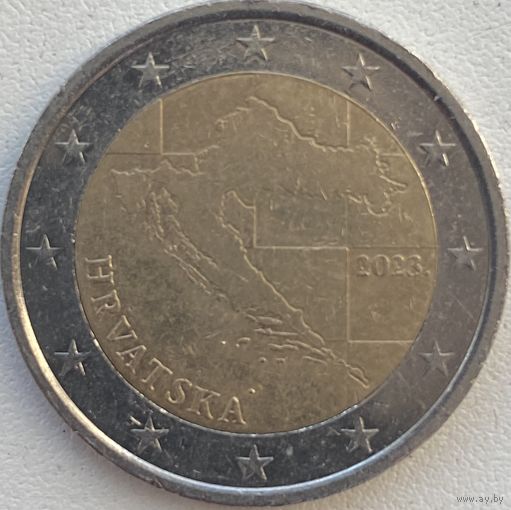 Хорватия 2 евро 2023 г.