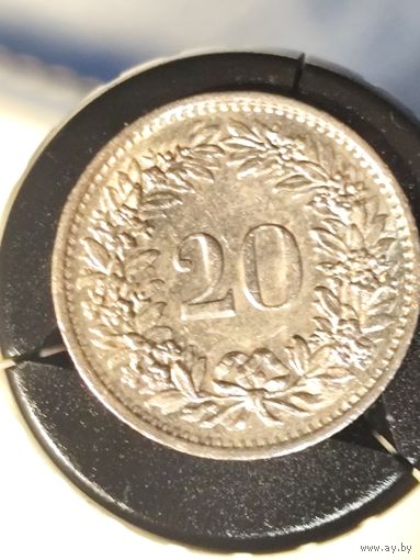 Швейцария 20 раппенов 1971