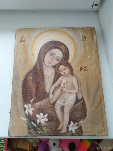 Икона на холсте.