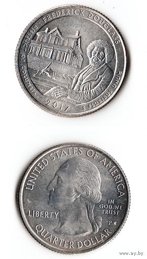 25 центов США 2017 Национальный исторический парк Фредерик Дуглас (Округ Колумбия)  P