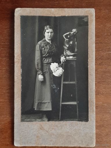 Старинное Фото Девушка 6.5*10 см.