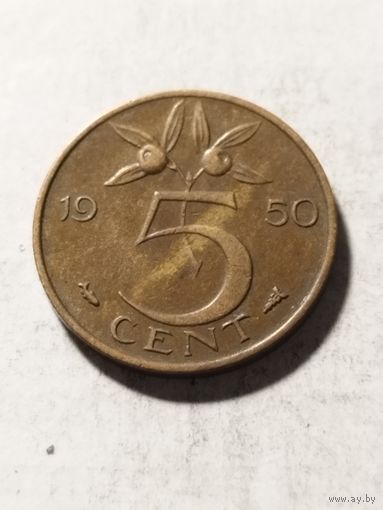 Нидерланды 5 центов 1950