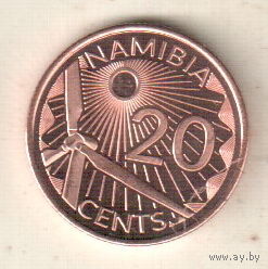Намибия 20 цент 2025
