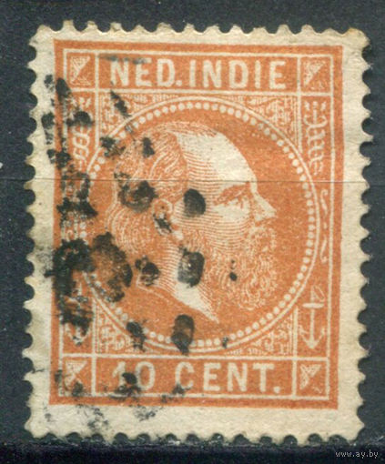 Нидерландская Индия - 1870/88г. - король Вильгельм III, 10 с - 1 марка - гашёная [Mi 9]. #3-WB-71-A-1