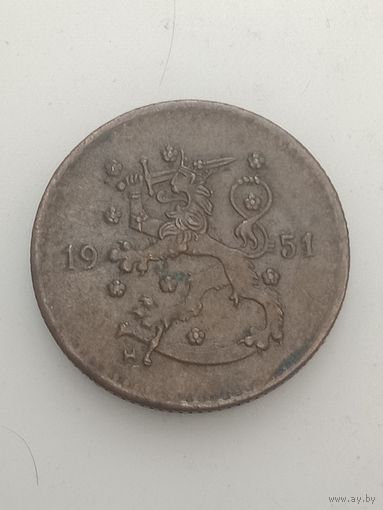 Финляндия 1 марка 1951 года .