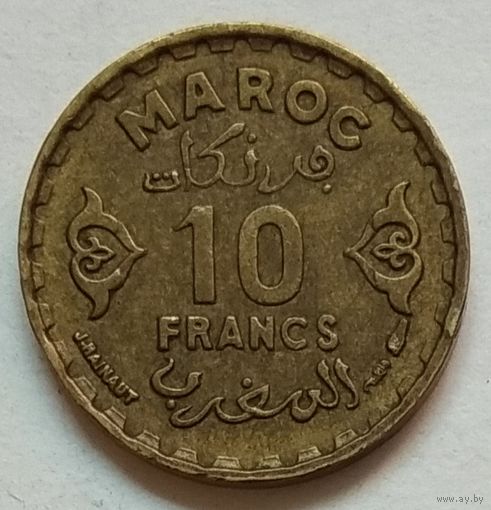 Марокко 10 франков 1952 г.