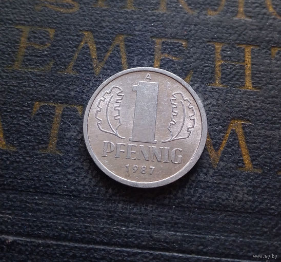 1 пфенниг 1987 (A) Германия ГДР #21 aUNC