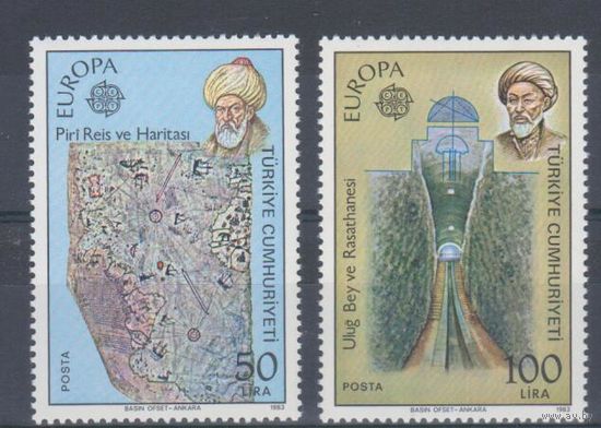 [172] Турция 1983.Наука.Астрономия,картография. Европа.EUROPA. СЕРИЯ MNH