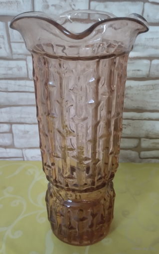 Ваза 20,5 см КОРА ДУБА стекло автор В. С. Мурахвер завод Неман
