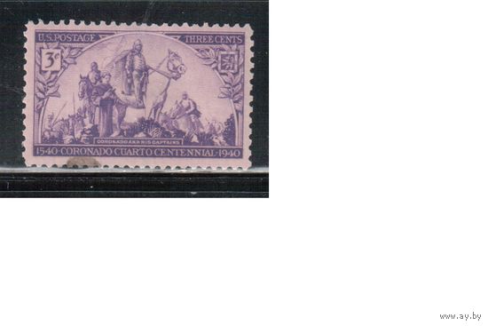 США-1940, (Мих.494), * , Конкистадоры, Лошади (одиночка)