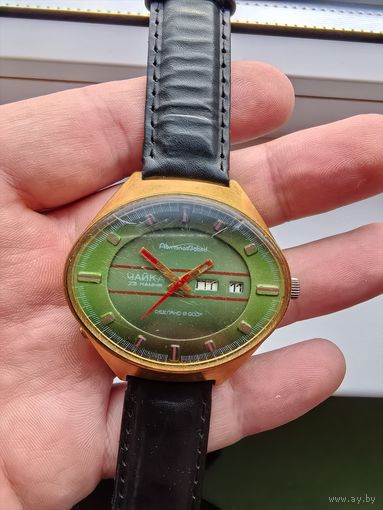 Часы наручные чайка ссср, позолота ау10, на ходу, не с рубля, распродажа коллекции
