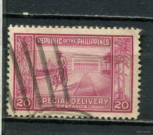 Филиппины - 1947 - Почтальон. Марка экспресс-почты - [Mi. 479] - полная серия - 1 марка. Гашеная.  (Лот 23JT)-T25P3