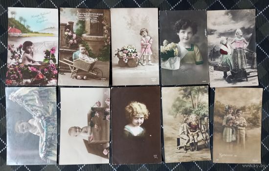 Старинные открытки. Дети. В лоте 30шт.