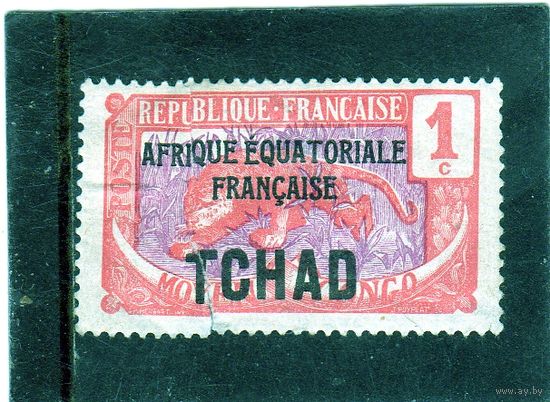 Чад. Mi:TD 19. Leopard (Panthera pardus). 1924