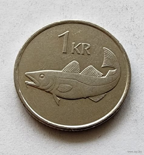 Исландия 1 крона, 1991