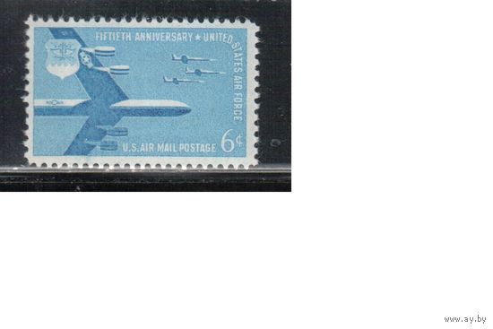 США-1957, (Мих.717),  * , Авиапочта, Самолеты (одиночка)