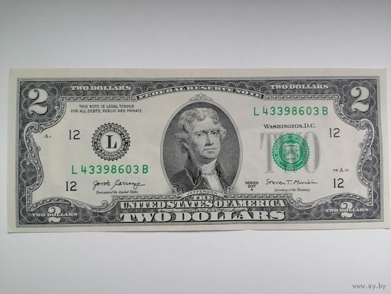 США 2 UNC 2017 c рубля