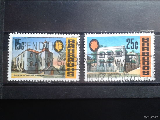 Барбадос 1970 Церковь и дом Д. Вашингтона на Барбадосе
