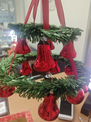 Новогодний венок производства ГДР. Состояние!