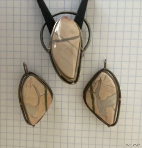 Сережки и кольцо. Мельхиор.