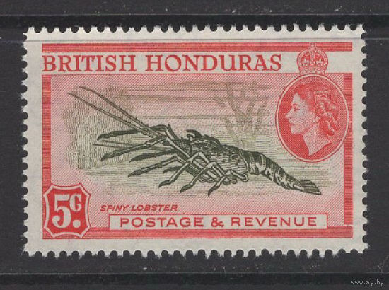 Британский Гондурас / British Honduras 1953** Колючий омар (SG#183)