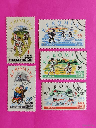 Румыния. Детский спорт. (5 марок ) 1960 года. 4-14.