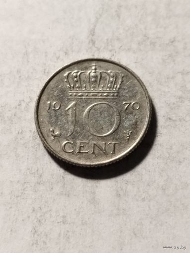 Нидерланды 10 центов 1970