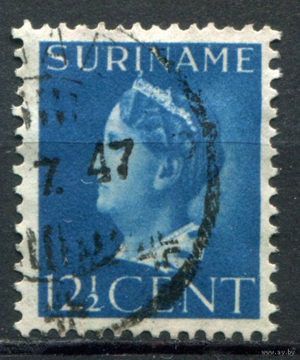 Нидерландские колонии - Суринам - 1946г. - королева Вильгельмина - 1 марка - полная серия, гашёная [Mi 274]. #3-WB-71-A-1