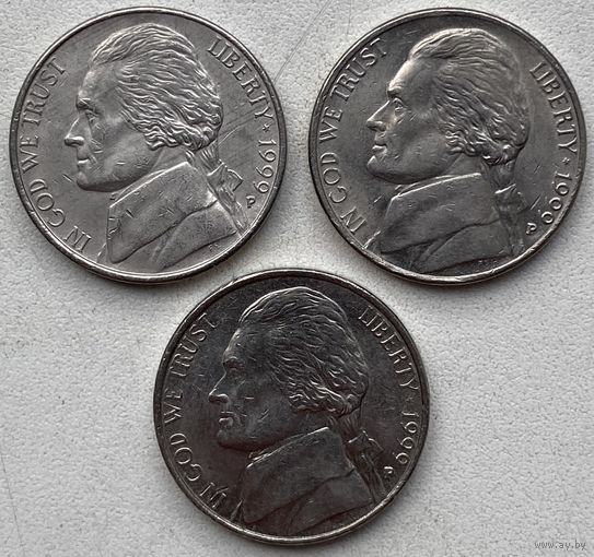 США 5 центов 1999 г. P. Цена за 1 шт.