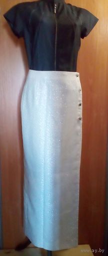 Супер нарядная стильная макси юбка с люрексом