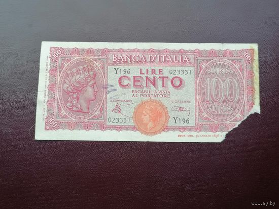 Италия  100 лир 1944