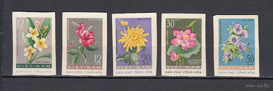 Флора. Цветы. Вьетнам. 1962. 5 марок б/з. Michel N 206-210 (25,0 е)