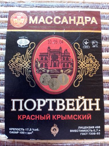 Этикетки от вина. УССР
