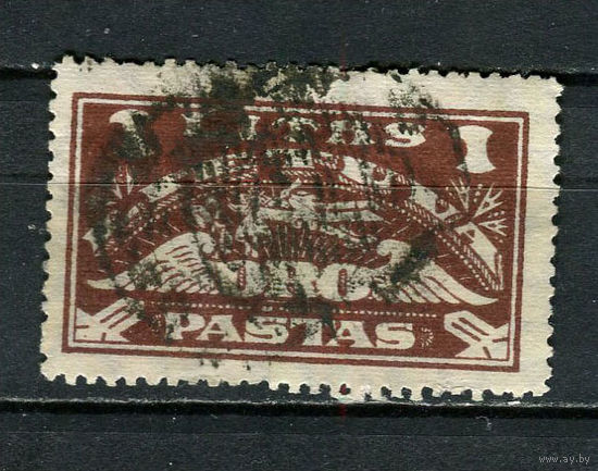 Литва - 1924 - Самолет и крылья 1L - [Mi.223] - 1 марка. Гашеная.  (Лот 10JA)-TG3P52