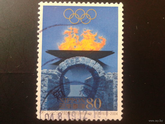 Япония 2004 Олимпийский огонь в Афинах